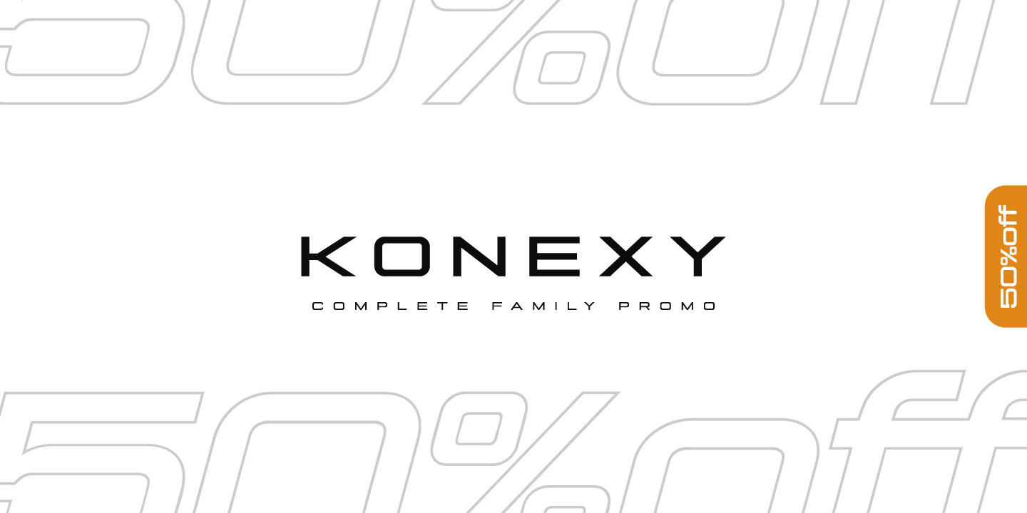 Пример шрифта Konexy